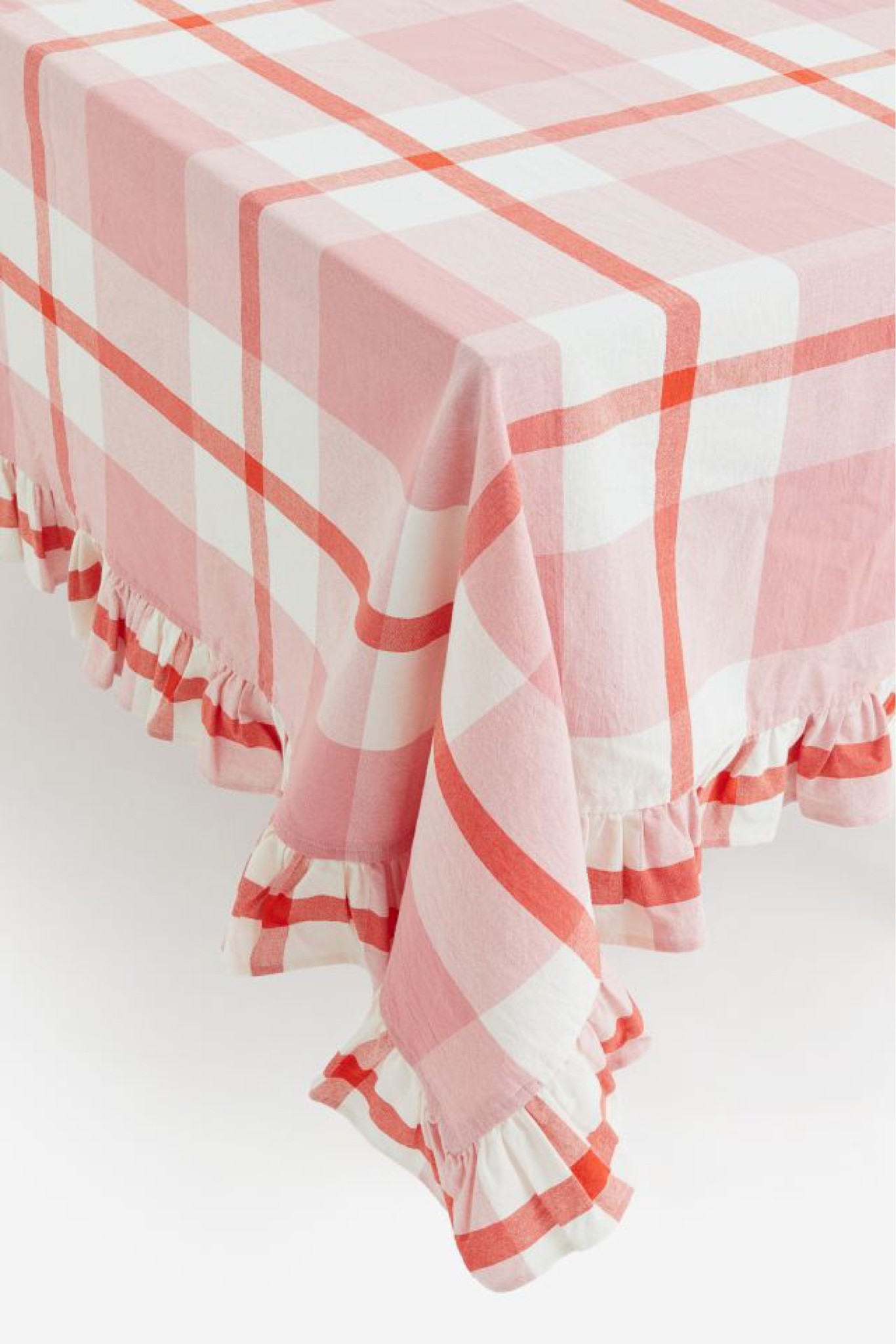 Plaid ruffle tablecloth, spring entertaining pink tablecloths

#LTKsalealert #LTKhome #LTKfindsunder50