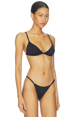 Iconic Swim Triangle Bikini Top in Obsidian | Revolve Clothing (Global)