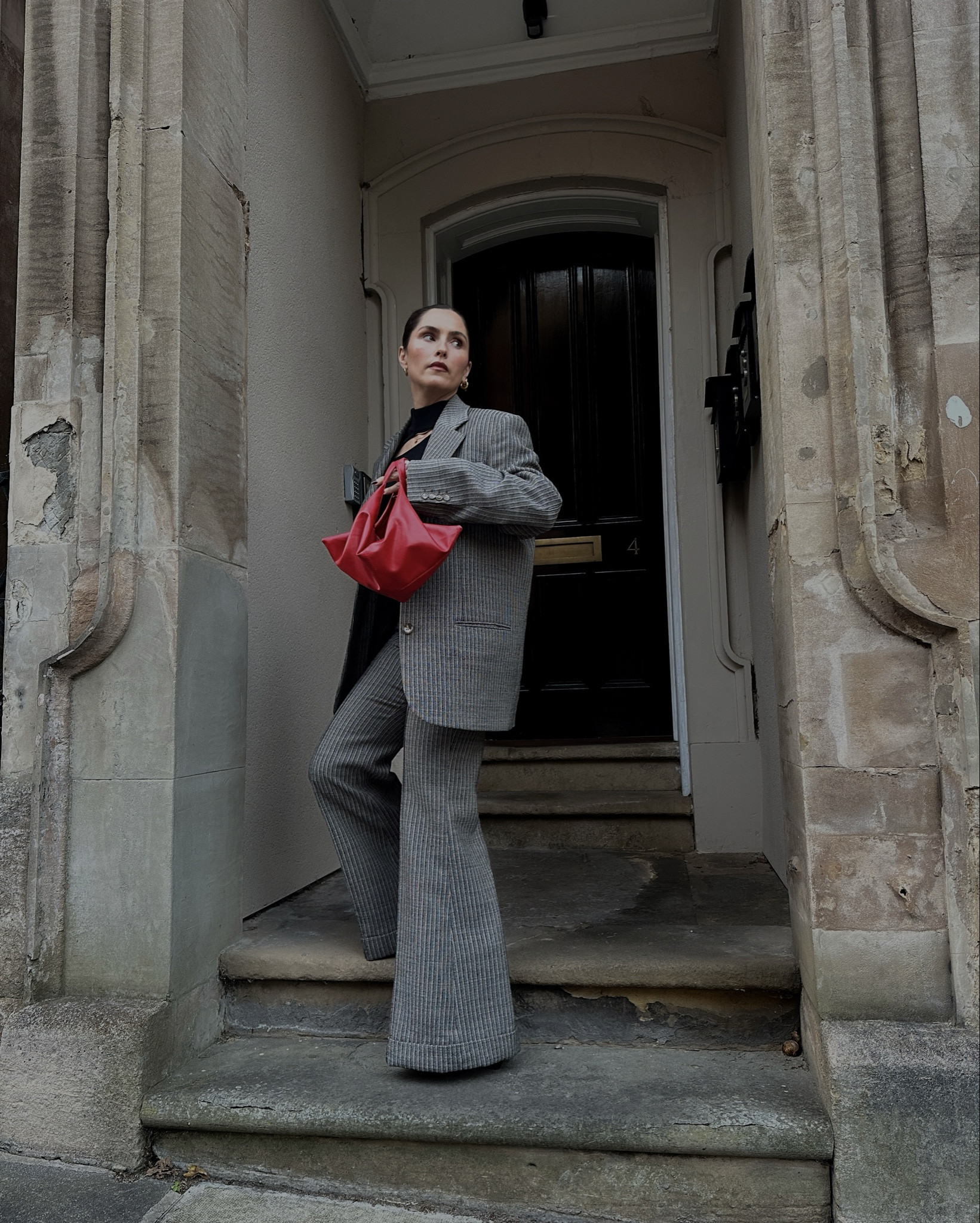Autumn outfit, ysl boots, black boots, workwear, red handbag, red bag, pinstripe suit, rhode lipgloss, fashion month, london fashion weekk

#FashionMonth #LTKuk #LTKstyletip