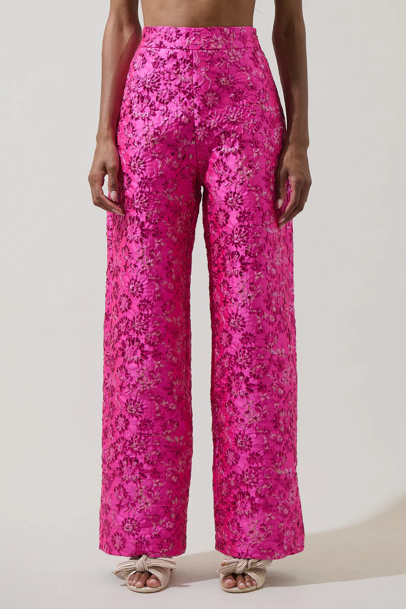 Harrington Jacquard Hestia Wide Leg Pants | Sugarlips