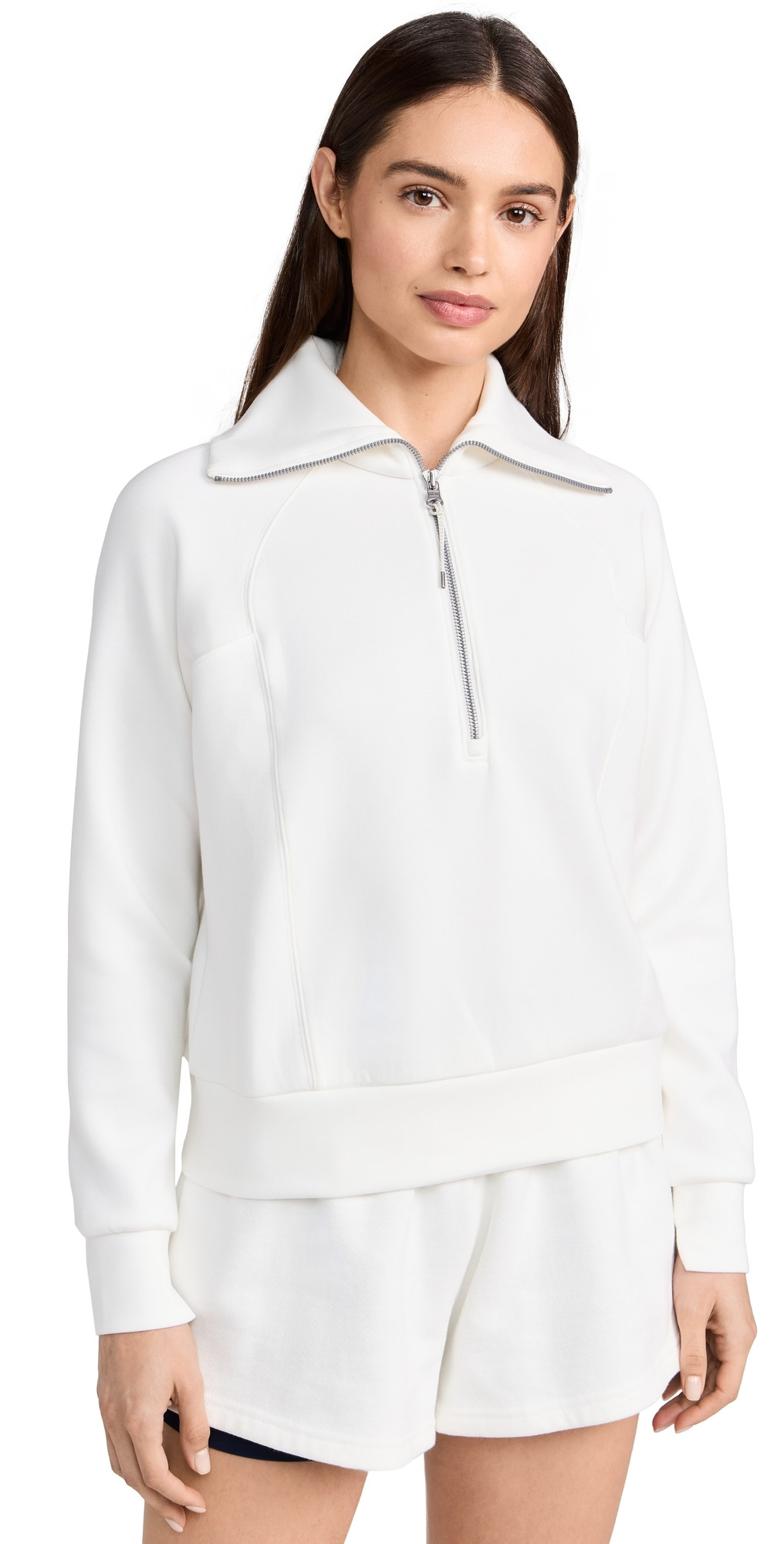 SPANX AirEssentials Half Zip Sweatshirt Powder XL | Shopbop