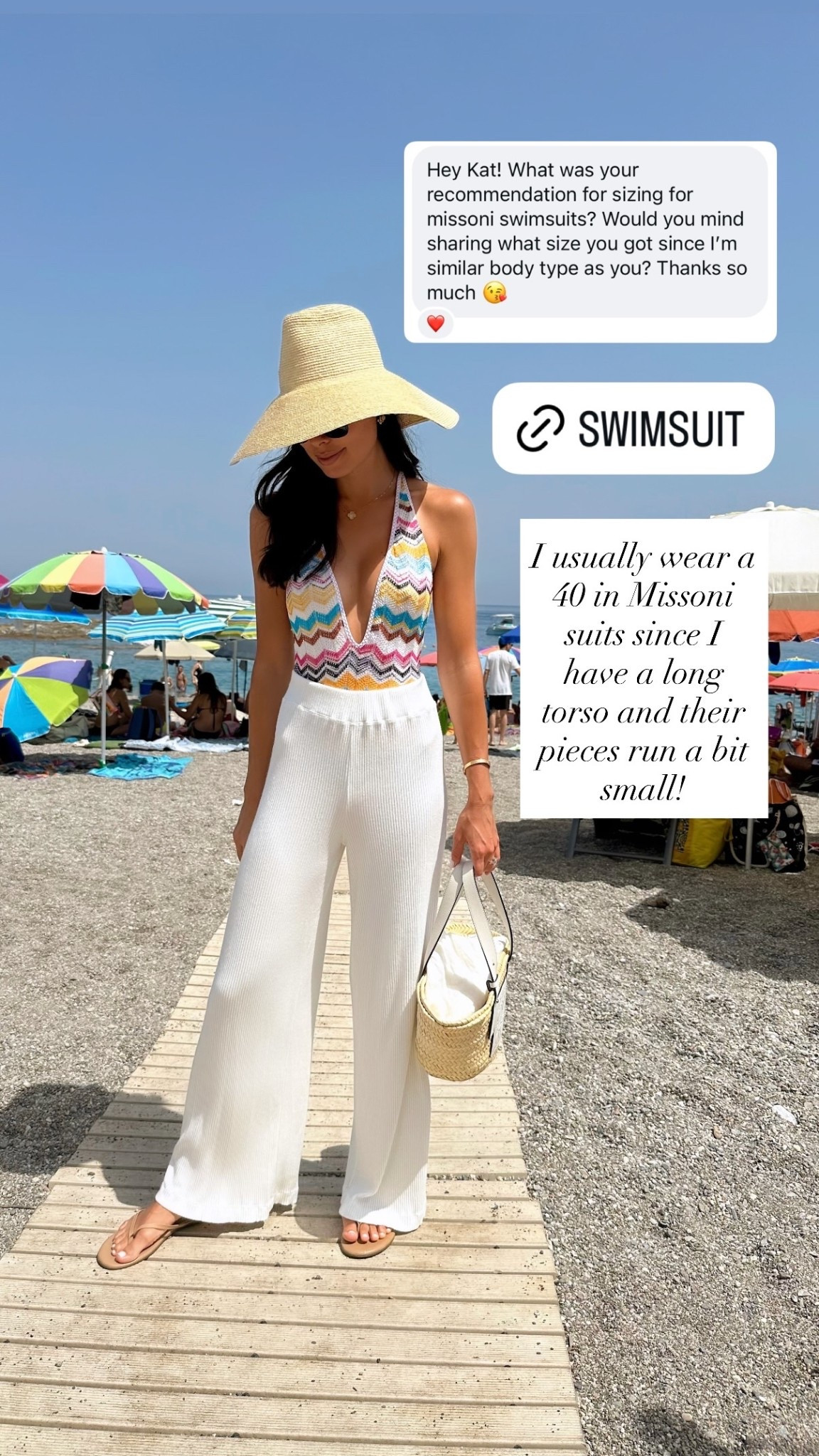 I usually wear a 40 in Missoni suits since I have a long torso and their pieces run a bit small! 

#LTKSwim #LTKTravel #LTKSeasonal