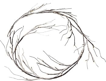 Hairui Lighted Garland Snow Flocked 6FT 48 LED Battery Operated Pre-lit Twig Vine Winter Christma... | Amazon (US)