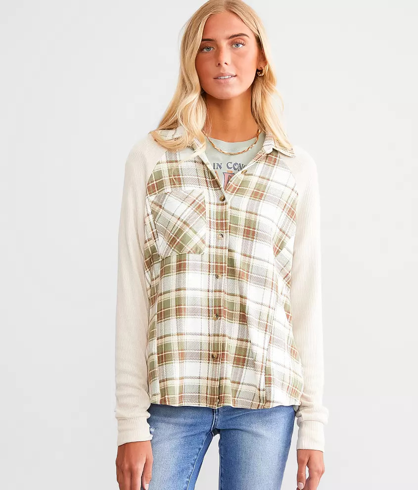 Plaid Knit Shirt | Buckle