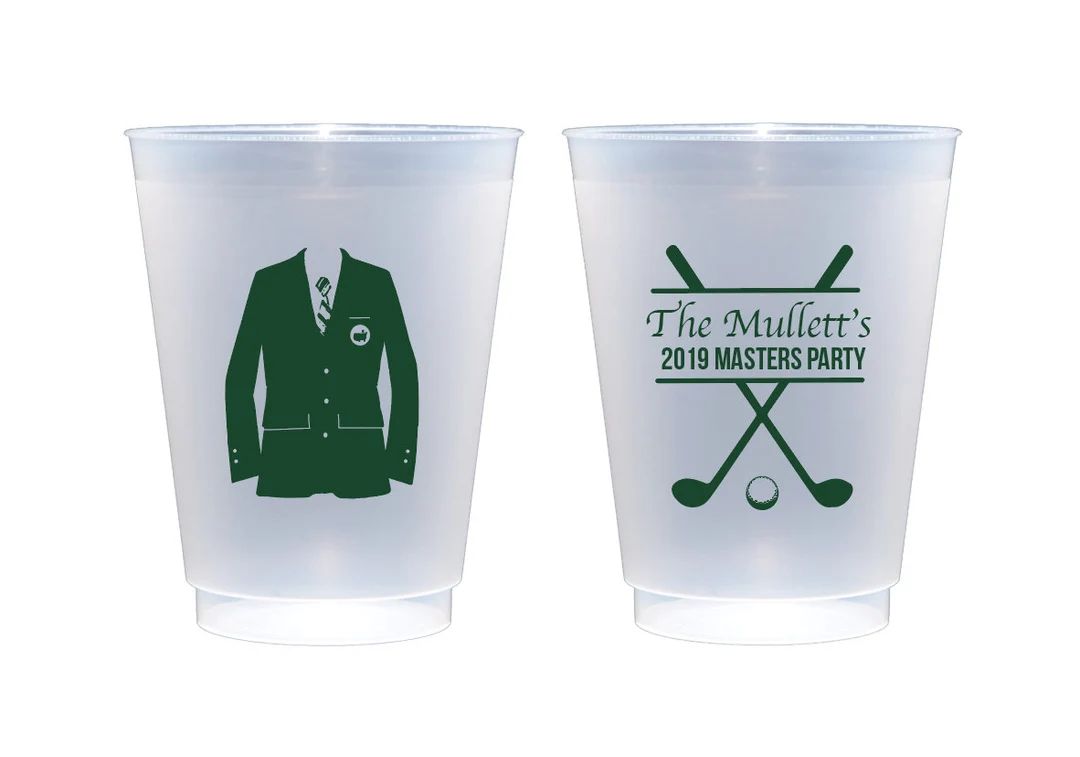 Masters Cups, Golf Party Cups, Golf Themed Party, Golf Birthday Party, Green Jacket Cups, Masters... | Etsy (US)