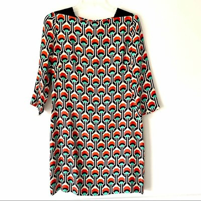 Milly of New York Silk Geometric Shift Dress 6 | eBay US