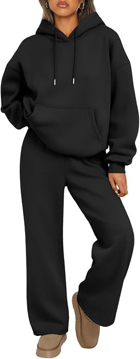 Trendy Queen Womens 2 Piece Lounge Sweat Sets Matching Sweatsuits | Amazon (US)