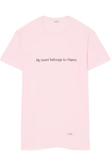 My Heart Belongs To Harry printed cotton-jersey T-shirt | NET-A-PORTER (UK & EU)