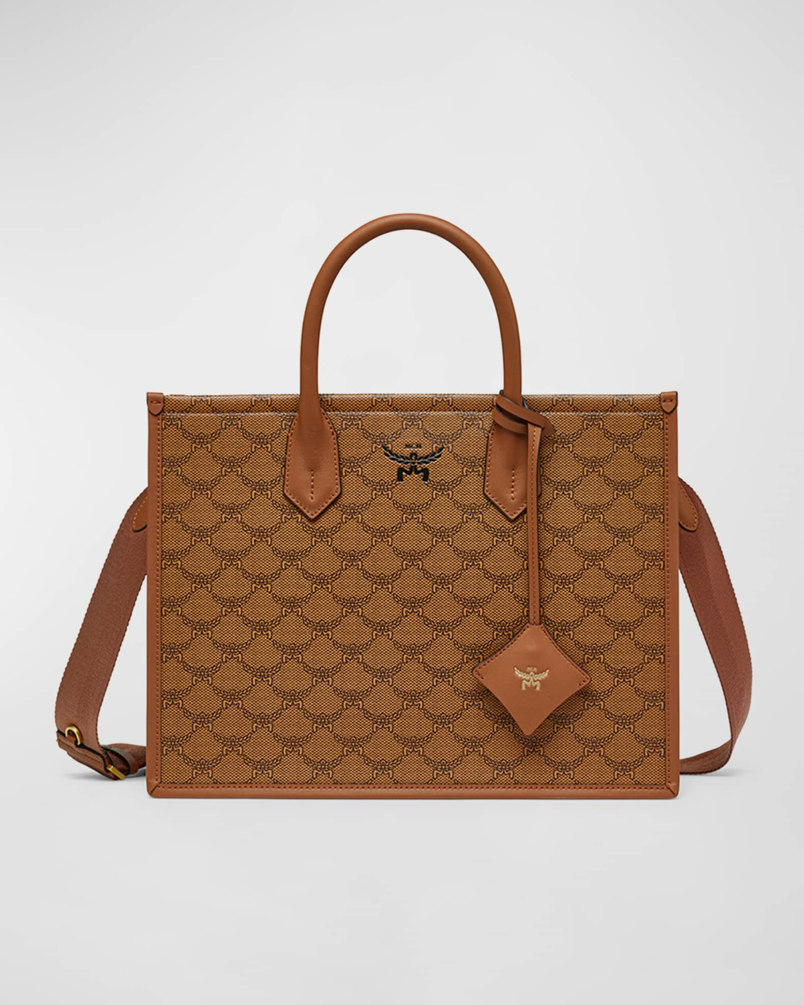 Lauretos Monogram Canvas Tote Bag | Neiman Marcus