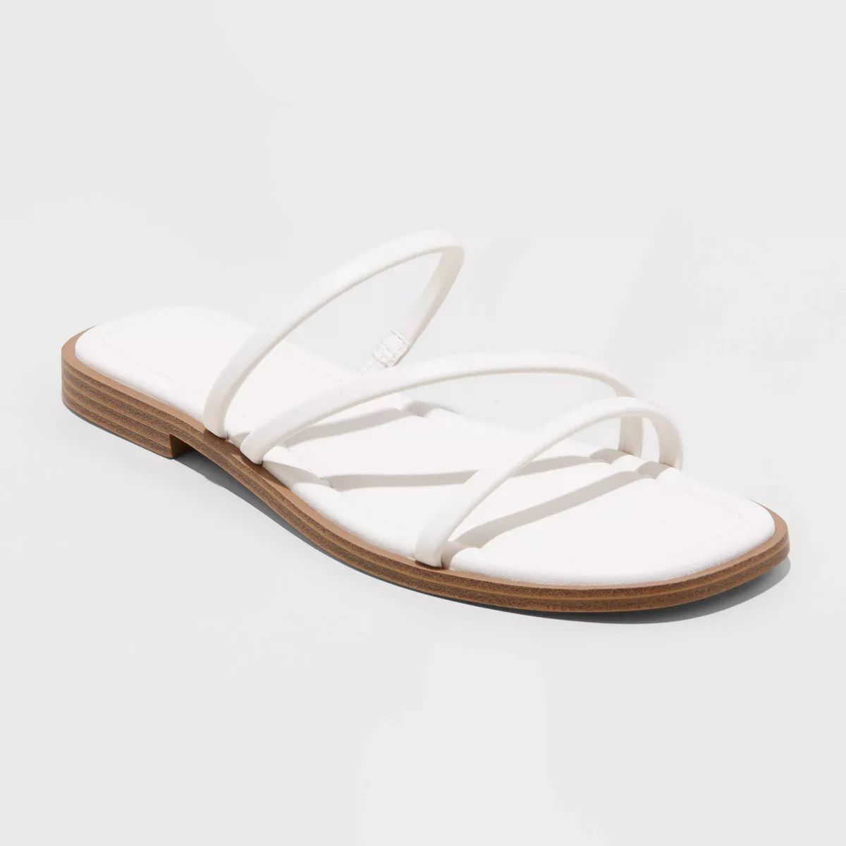 Women's Louie Strappy Slide Sandals - Universal Thread™ Cream 6 | Target