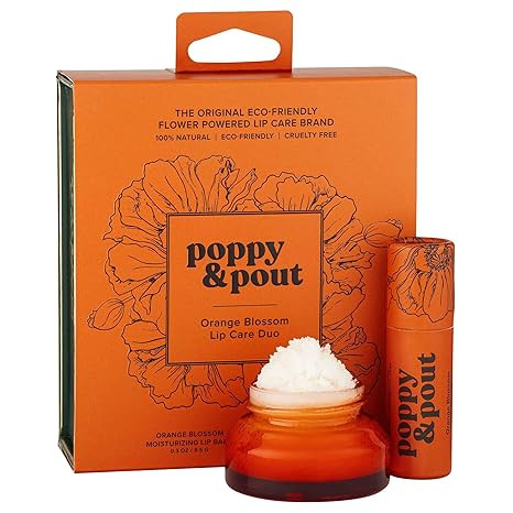 Poppy & Pout Lip Care Set | Lip Balm & Scrub | Sustainable Cardboard Tubes & Glass Jars, All Natu... | Amazon (US)