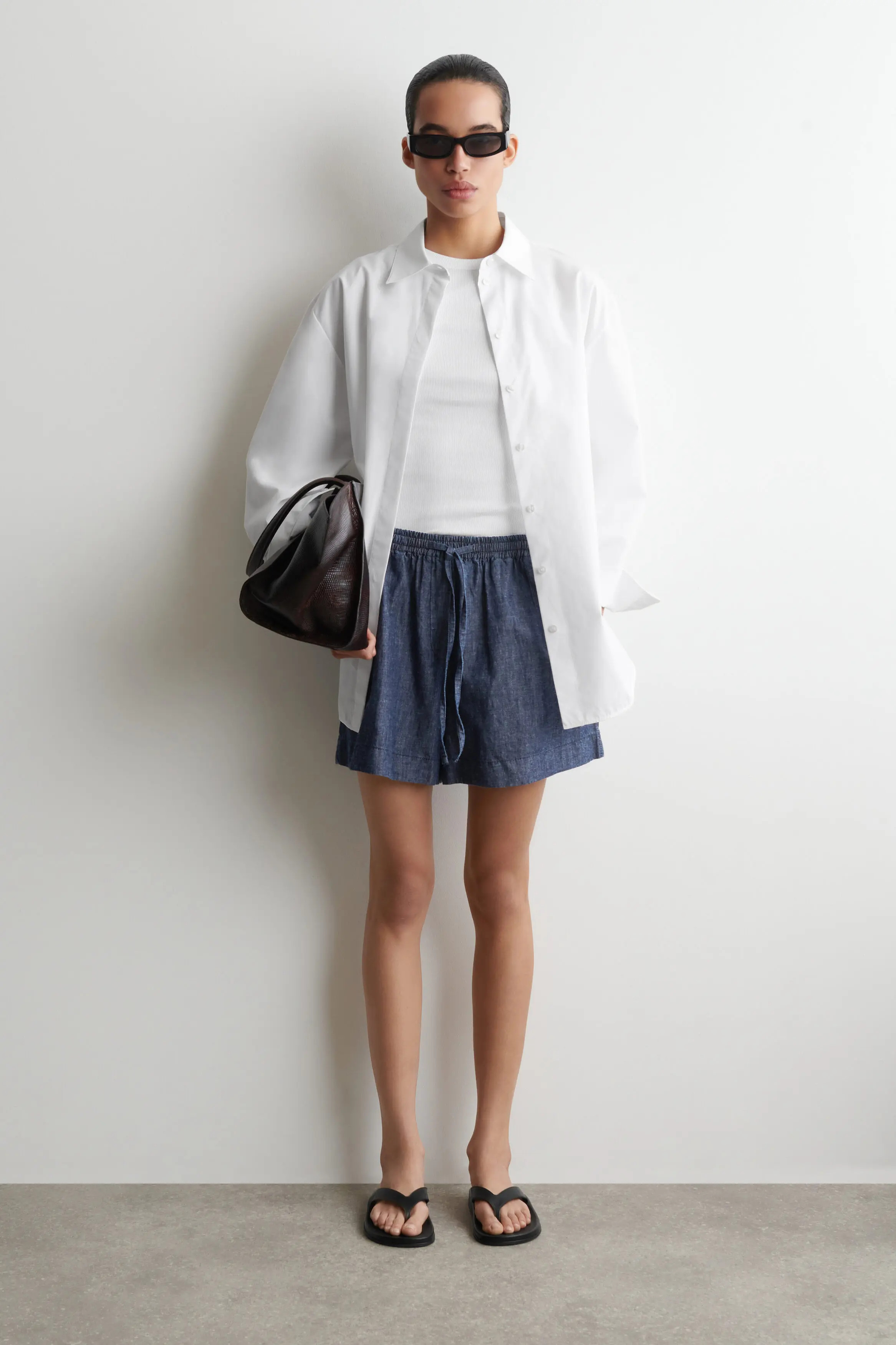 Drawstring Denim Shorts | Nordstrom