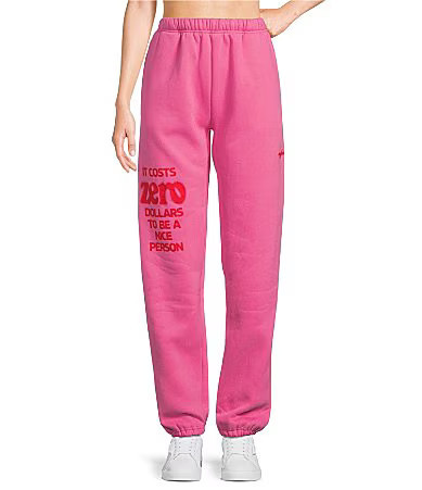 The Mayfair Group It Cost ZERO Dollars to be a Nice Person Coordinating Fleece Joggers - XS | Dillard's