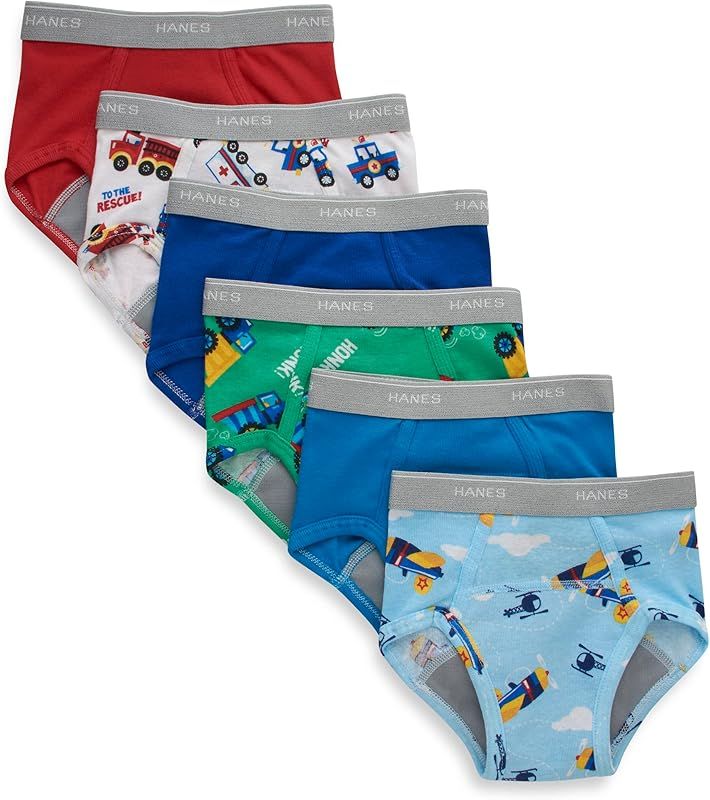 Hanes Toddler Boys' Potty Trainer Underwear, Boxer Briefs & Briefs Available, 6-Pack | Amazon (US)