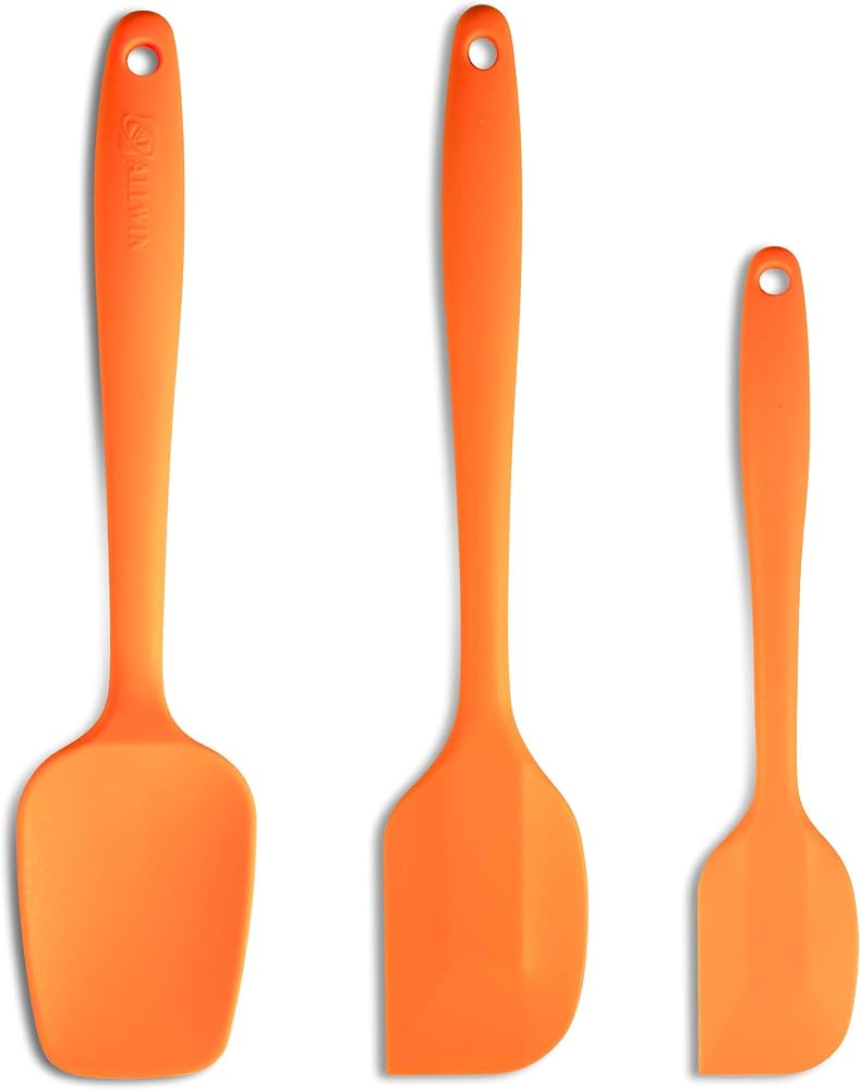 Silicone Spatula 3-piece Set, Ergonomic Handle High Heat-Resistant Spatulas, Non-stick Rubber Spa... | Amazon (US)