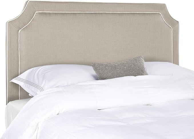 Safavieh MCR4686D Mercer Collection Dane Oyester Headboard, Queen, White | Amazon (US)