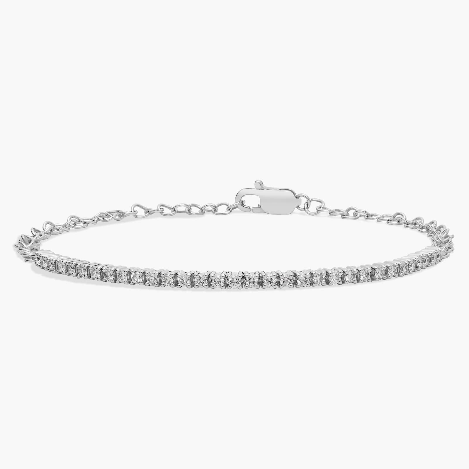 Riviera Diamond Half Tennis Bracelet in 14K White Gold (1/2 Ct. Tw.) | Blue Nile