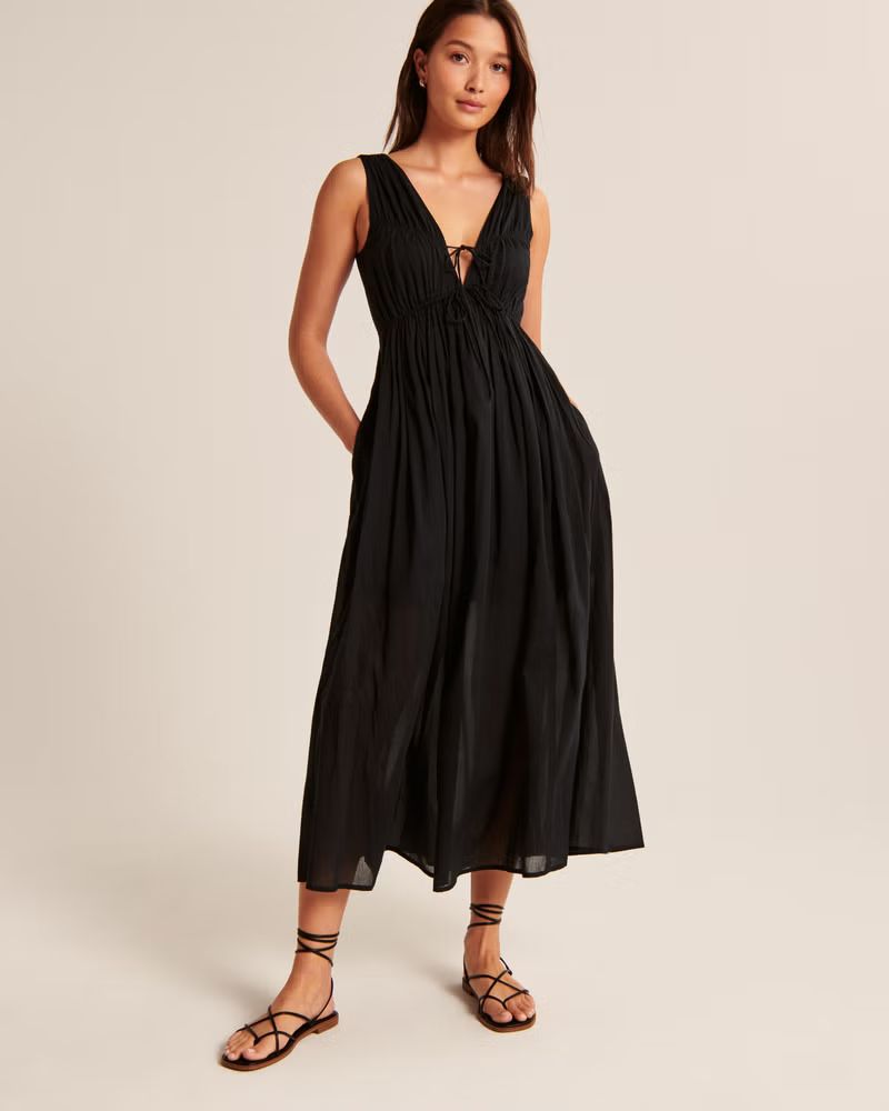 Tank Tie-Front Maxi Dress | Abercrombie & Fitch (US)
