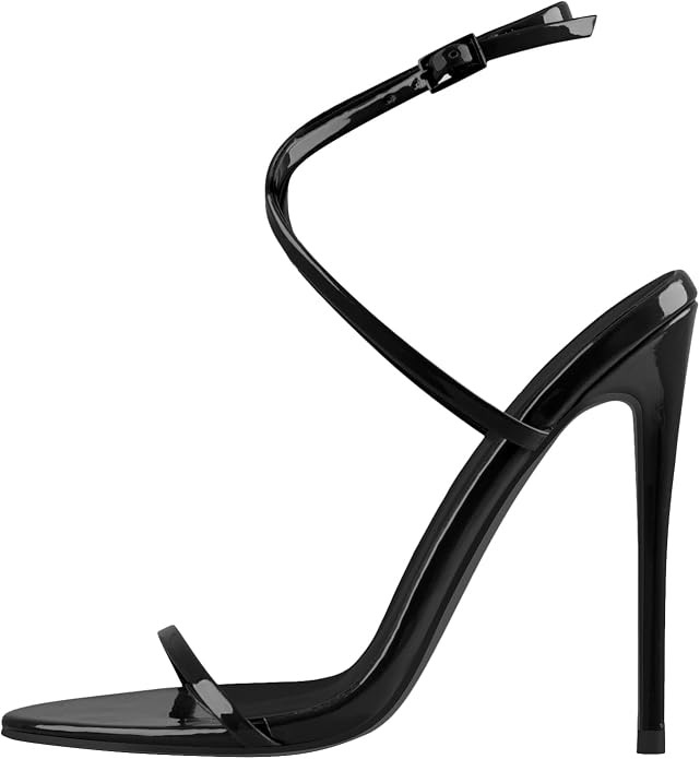 Damen Stiletto Sandaletten High Heels Riemchen Sandalen Runde Offene Zehen Slingback | Amazon (DE)
