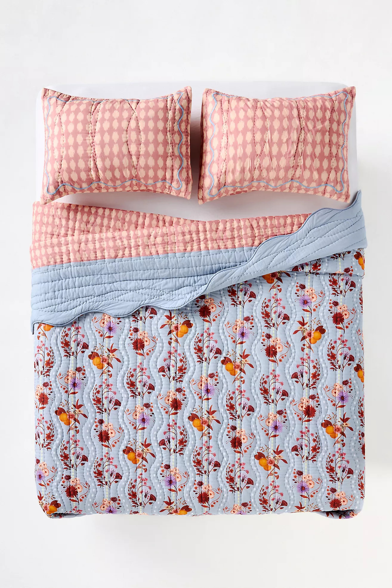 Iluka 100% Cotton Gauze Floral Quilt | Anthropologie (US)