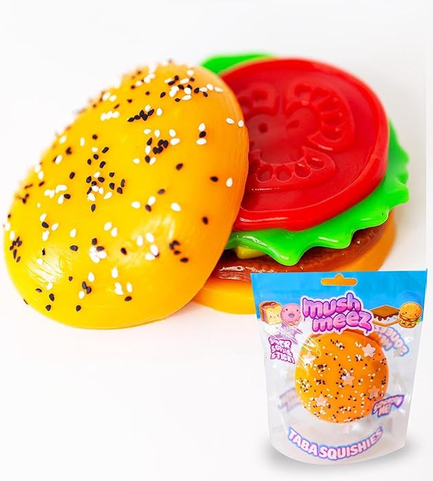 Taba Squishy - Burger (Jumbo) Large, 3.5" Super Soft & Sticky Layered TABA Squishies - Squish, Sq... | Amazon (US)