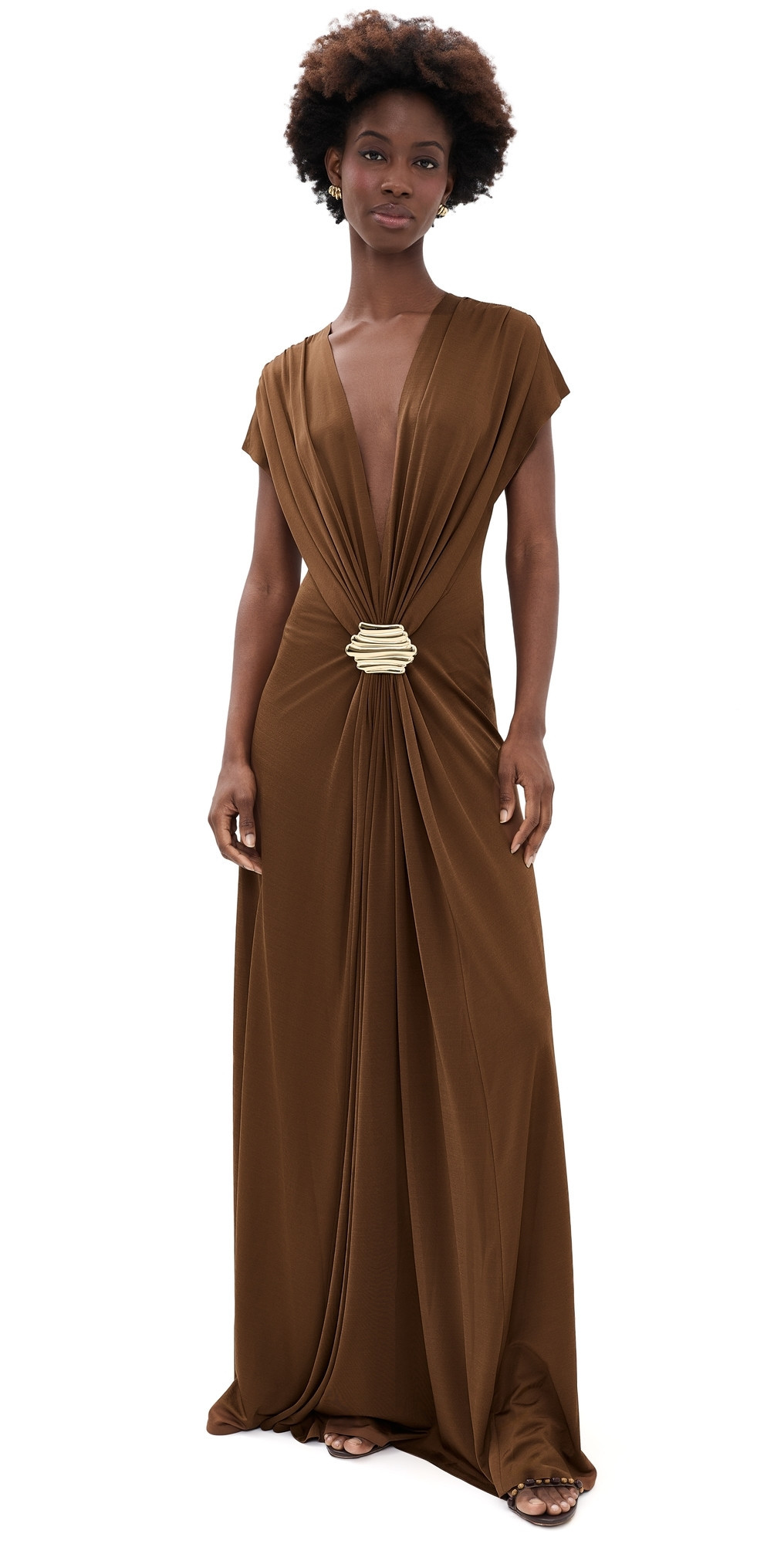 ALEXIS Lunaria Long Dress Mocha S | Shopbop