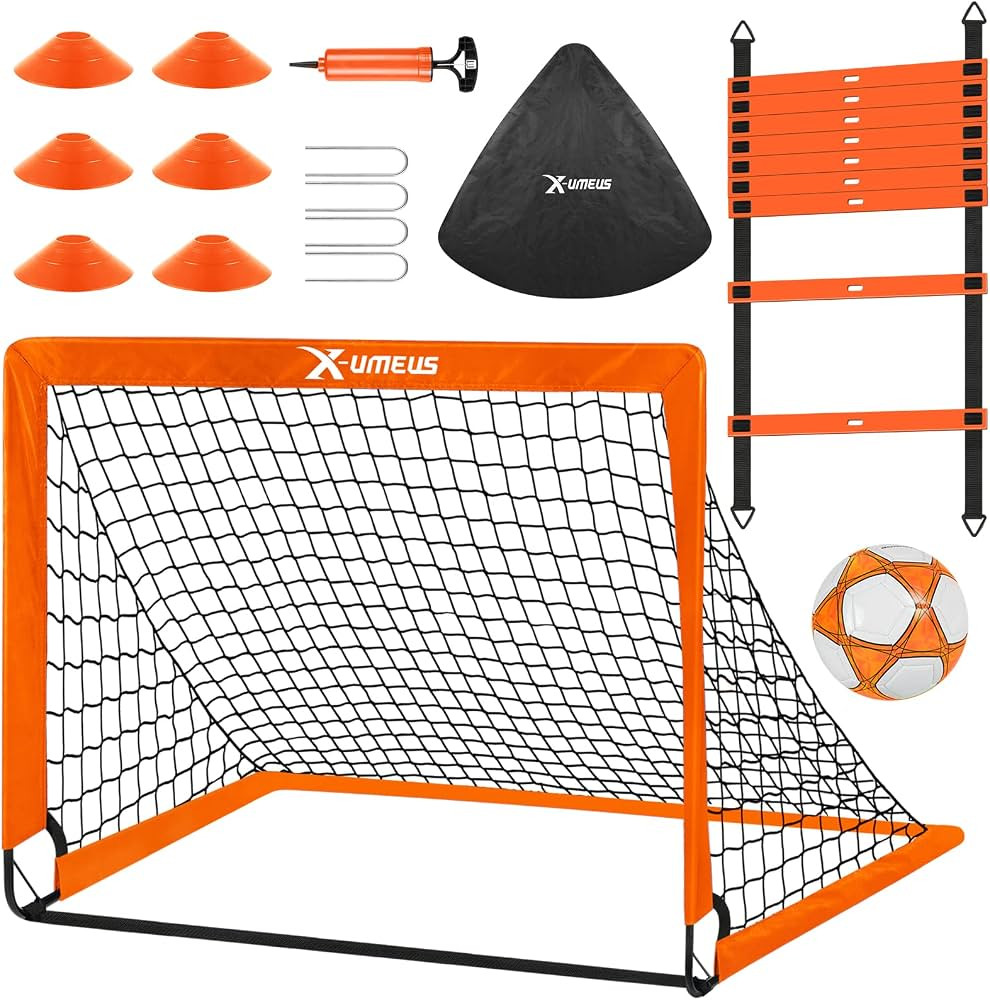 Kids Soccer Goals for Backyard, 4x3 ft Pop Up Toddler Soccer Goal Training Equipment with Soccer ... | Amazon (US)