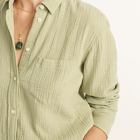 Classic-fit cozy gauze shirt | J. Crew US