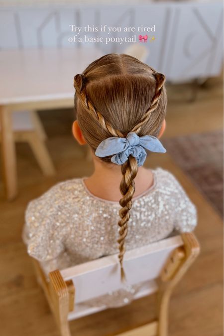 Twisted ponytail hairstyle 

#LTKkids #LTKbeauty