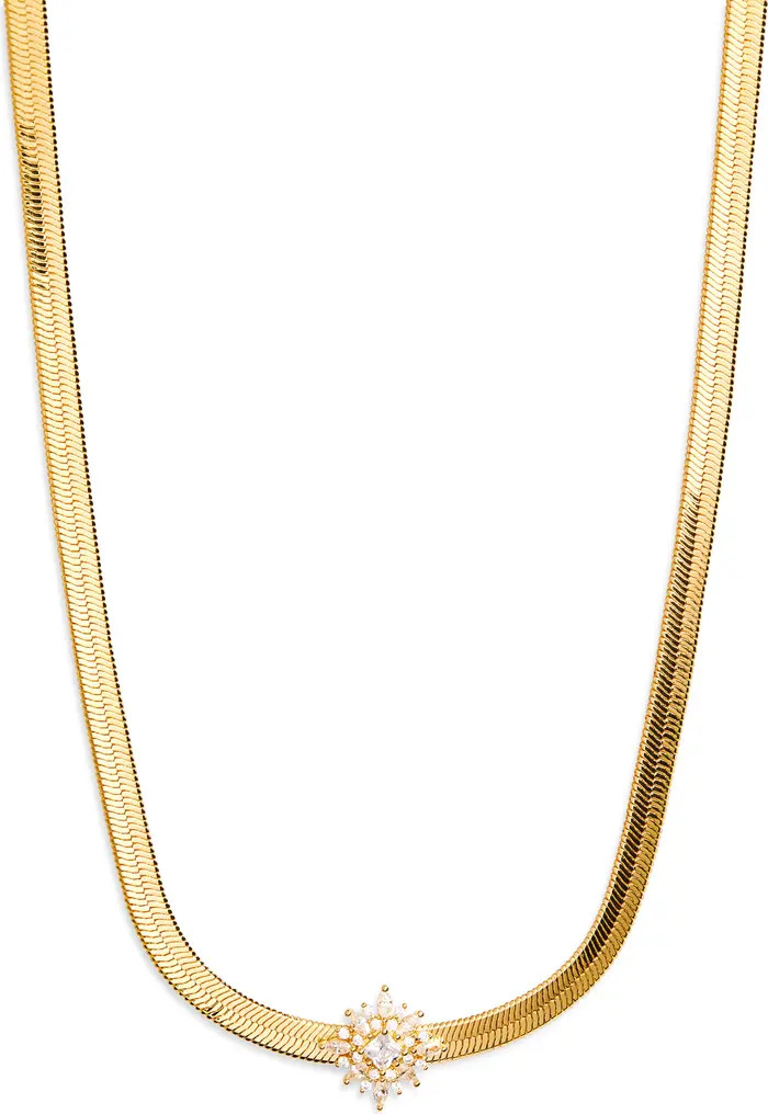 Cubic Zirconia Burst Snake Chain Necklace | Nordstrom