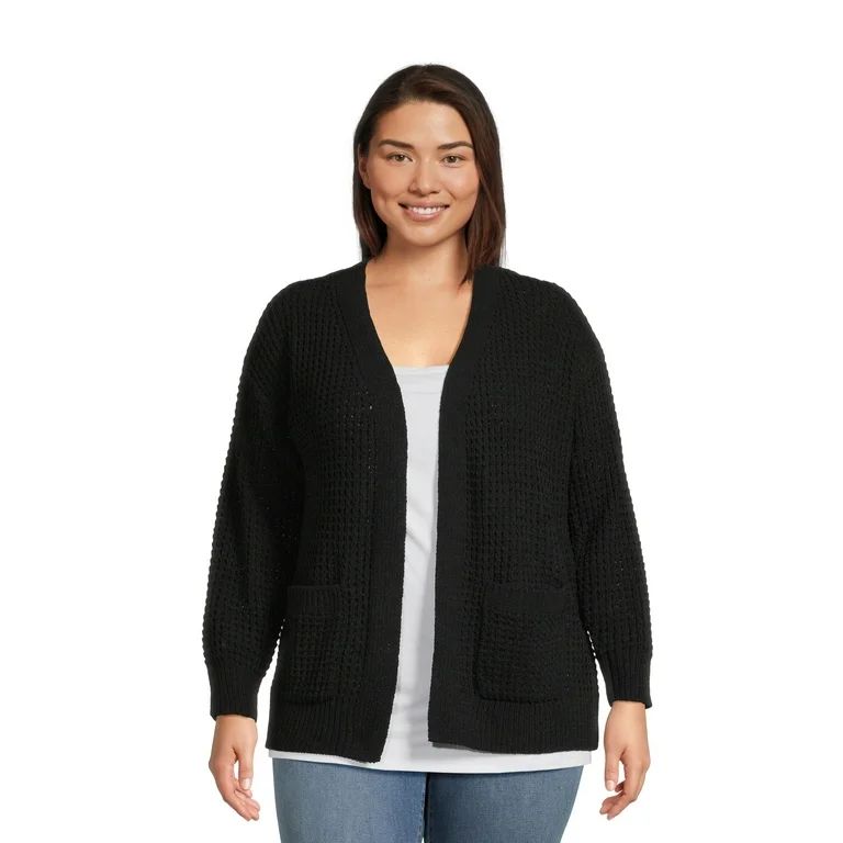 Time and Tru Women's Chenille Cardigan Sweater, Midweight, Sizes XS-XXXL | Walmart (US)