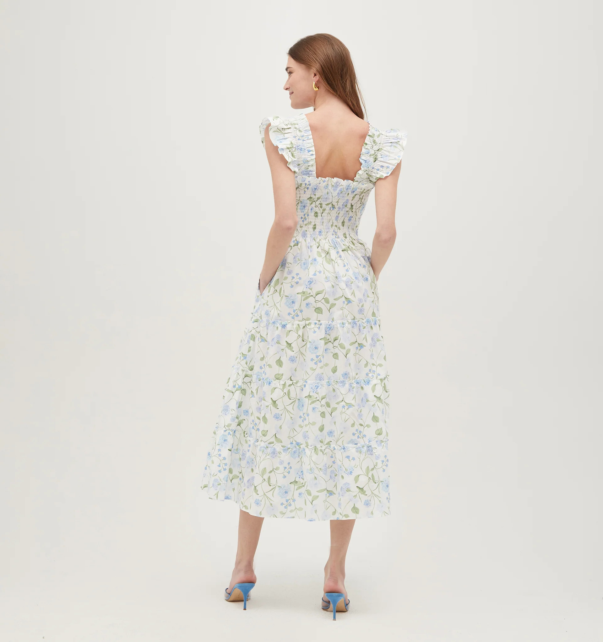 The Ellie Nap Dress - Blue Botanical | Hill House Home