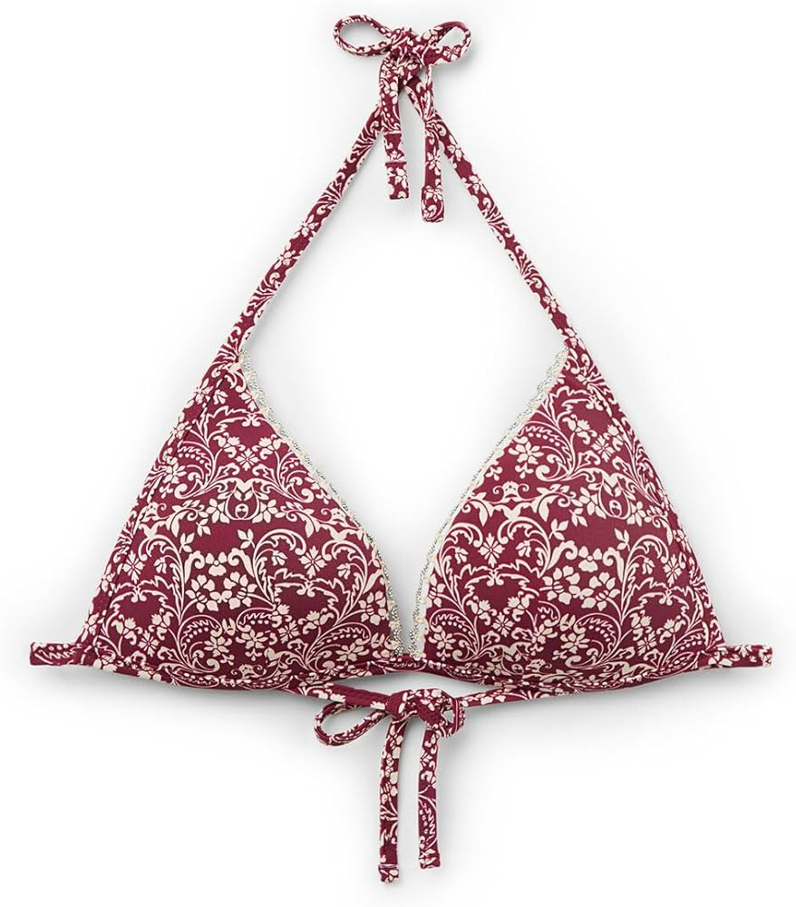CALZEDONIA Woman's Padded Push-Up Swimsuit Top Botanic Bordeaux | Amazon (US)