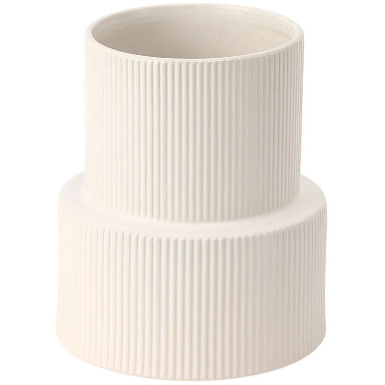 YANWE1 White Ceramic Flower Vase, Large Ceramic Vase, Decorative Vase, Boho Vase, Modern Vase, Ri... | Walmart (US)