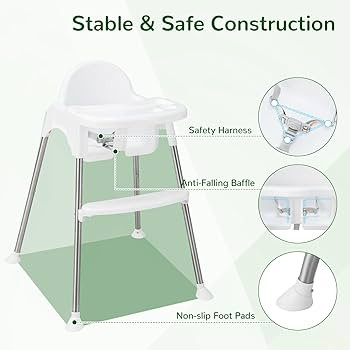 HONEY JOY Baby High Chair, 4 in 1 Convertible Highchair for Babies and Toddlers, Adjustable Legs,... | Amazon (US)