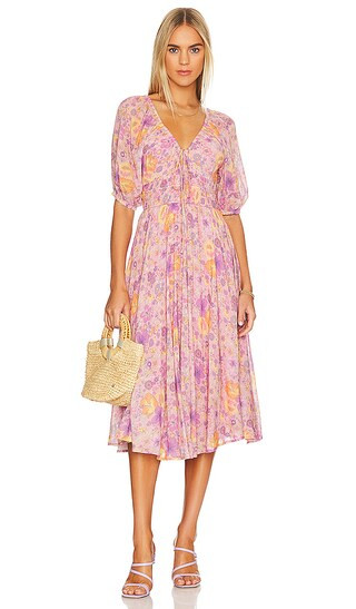 Hibiscus Lane Midi Dress in Musk | Revolve Clothing (Global)