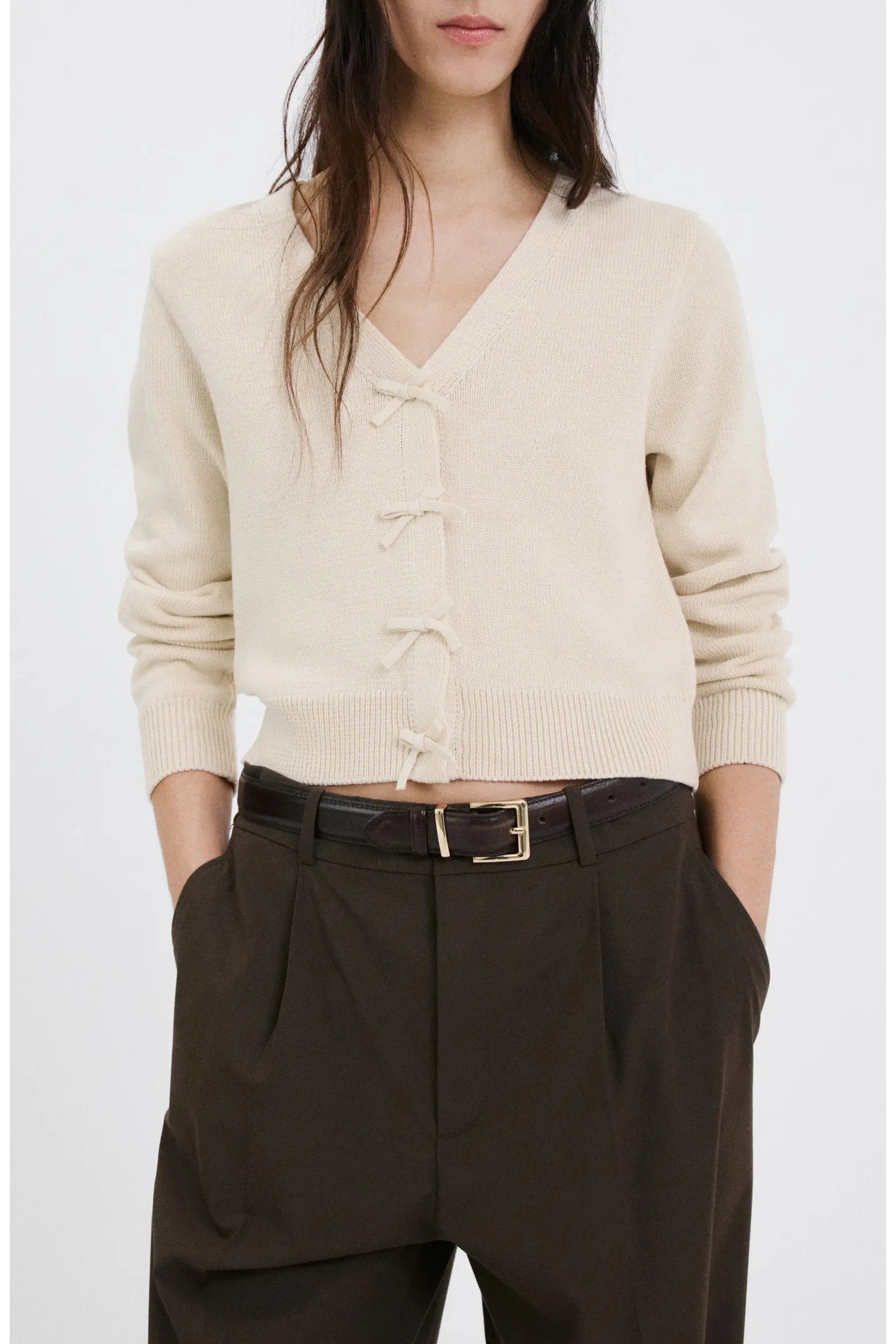 MANGO Bow Embellished Cardigan (Women) | Nordstrom | Nordstrom