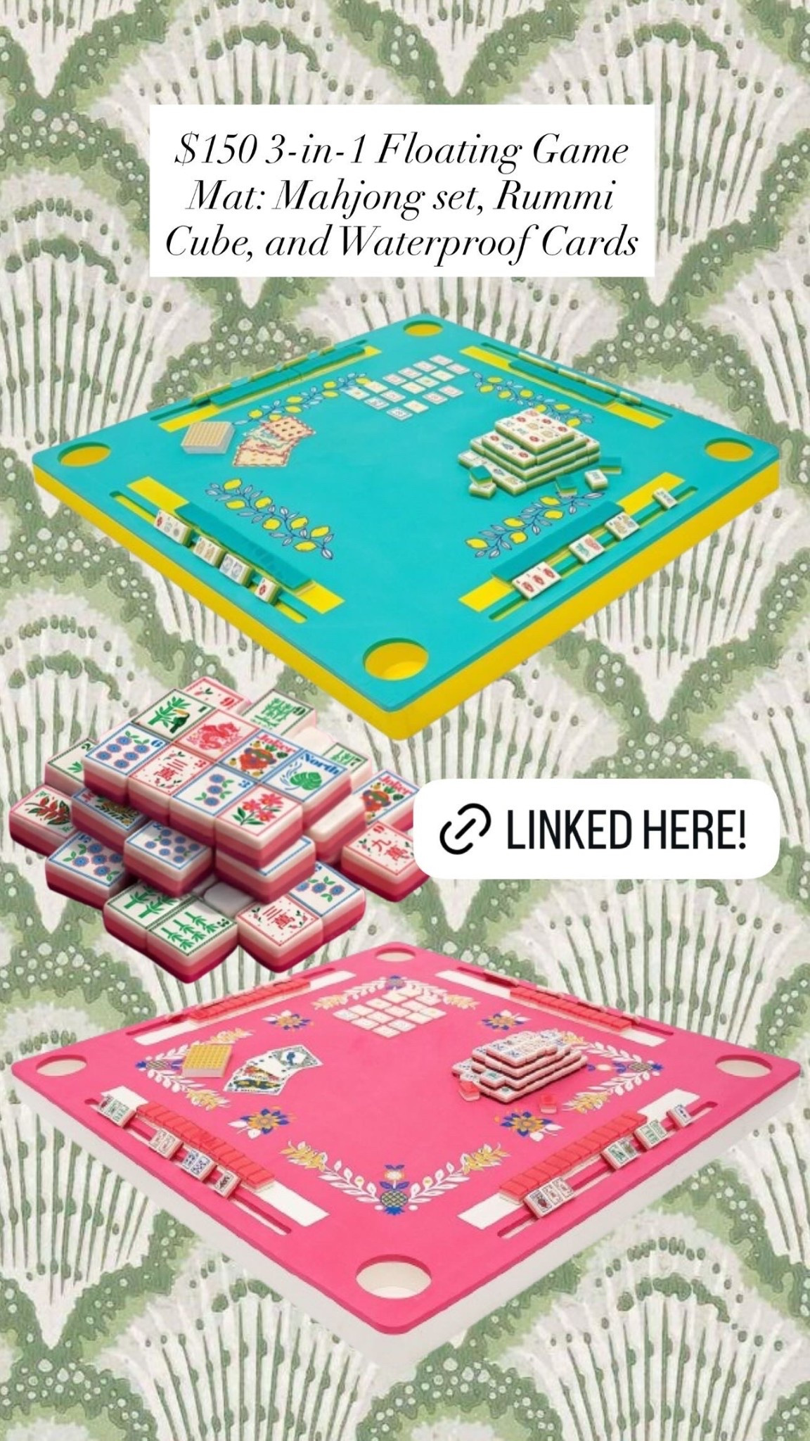 Just ordered this 3-in-1 Floating Game Mat: Mahjong, Rummi Cube, and Waterproof Cards set from Sam’s Club! 

#LTKHome