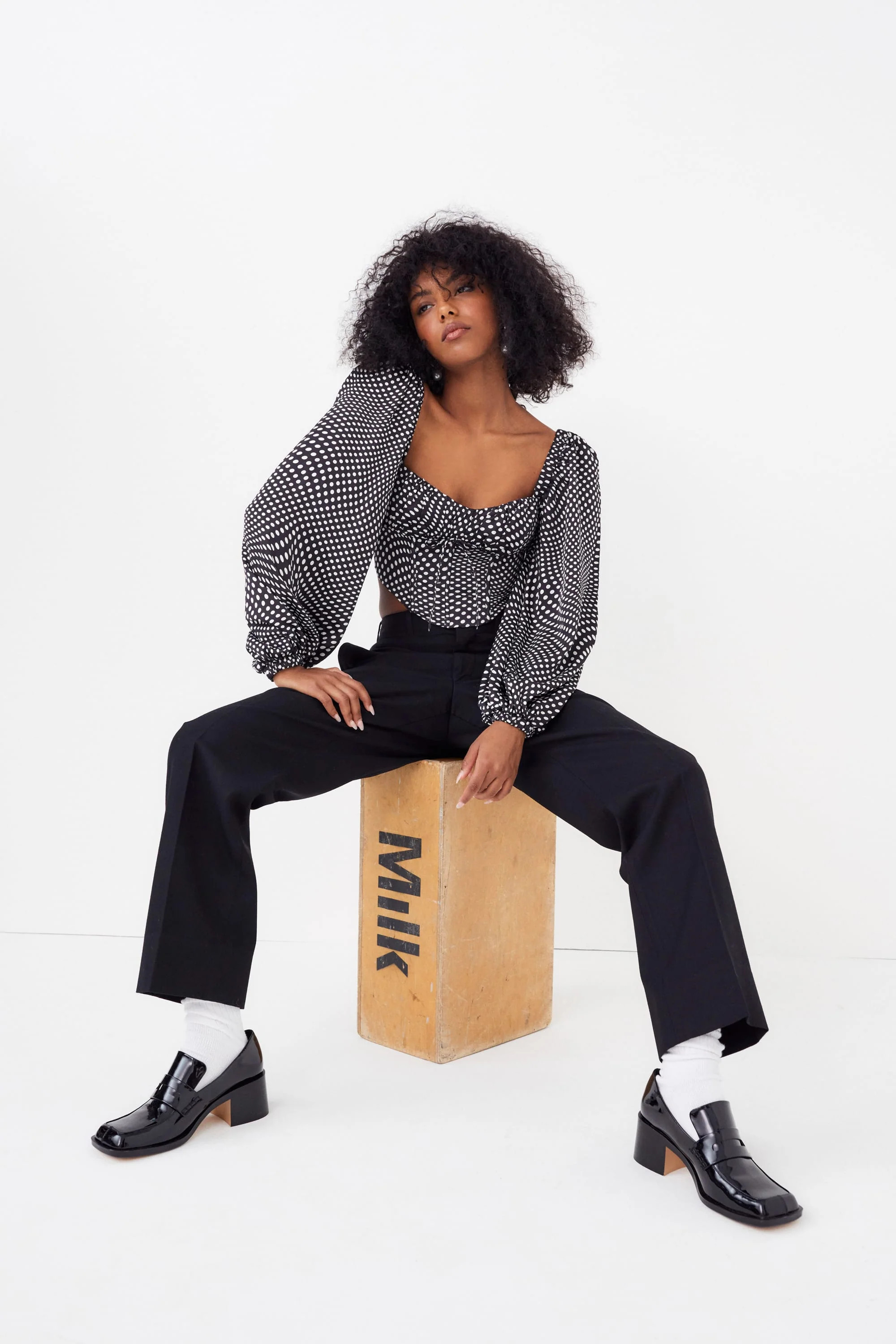 Kat Long Sleeve Corset Top | For Love & Lemons