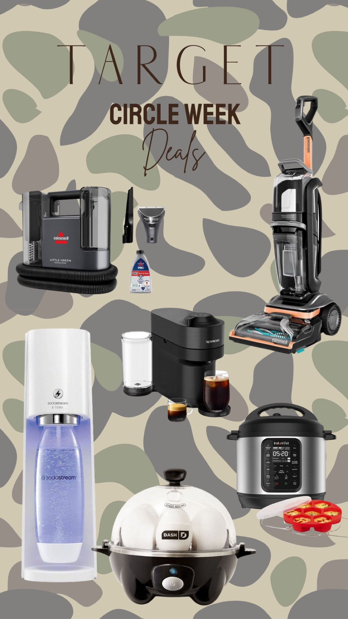 Huge savings this week at Target! All the kitchen things! I personally can't live without my egg cooker & soda stream! Easy for making a Tito's cocktail 🍸