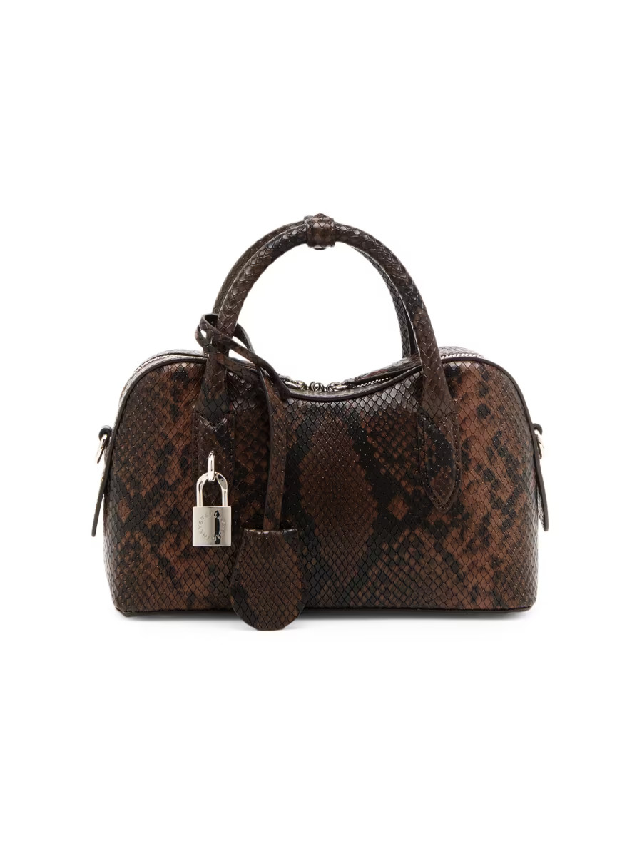 Small Stella Ryder Snake-Embossed Vegetarian-Friendly Faux Leather Top Handle Bag | Saks Fifth Avenue