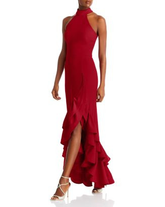 AQUA Racerback Ruffle Hem Gown - Exclusive  | Bloomingdale's Women | Bloomingdale's (US)