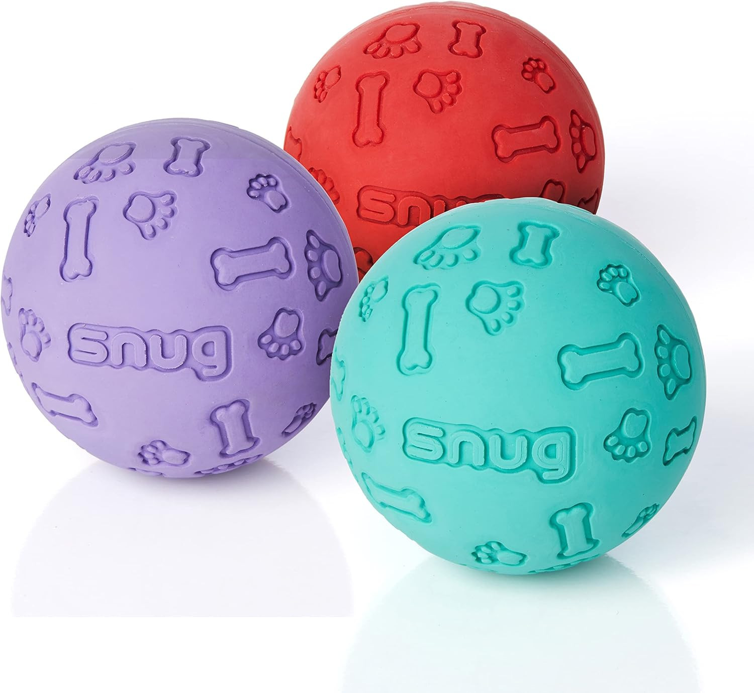 Snug Rubber Dog Balls for Small and Medium Dogs - Tennis Ball Size - Virtually Indestructible (3 ... | Amazon (US)