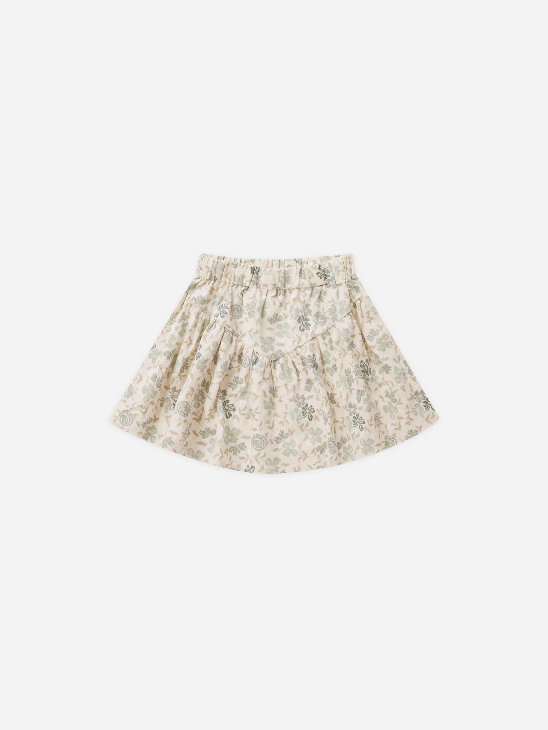 Sparrow Skirt || Blue Floral | Rylee + Cru