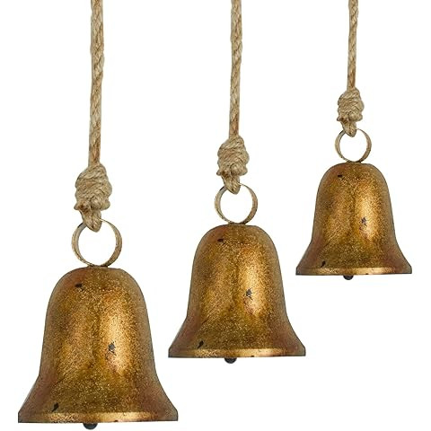 Christmas Vintage Gold Cow Bells, Set of 4 Hanging Vintage Brass Antique Lucky Rustic Crafts Bell... | Amazon (US)