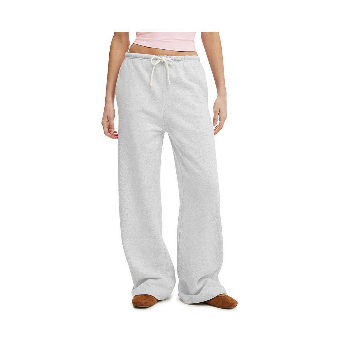 Cotton On Women's Wide Leg Sweatpant - Soft grey marle | Macy's