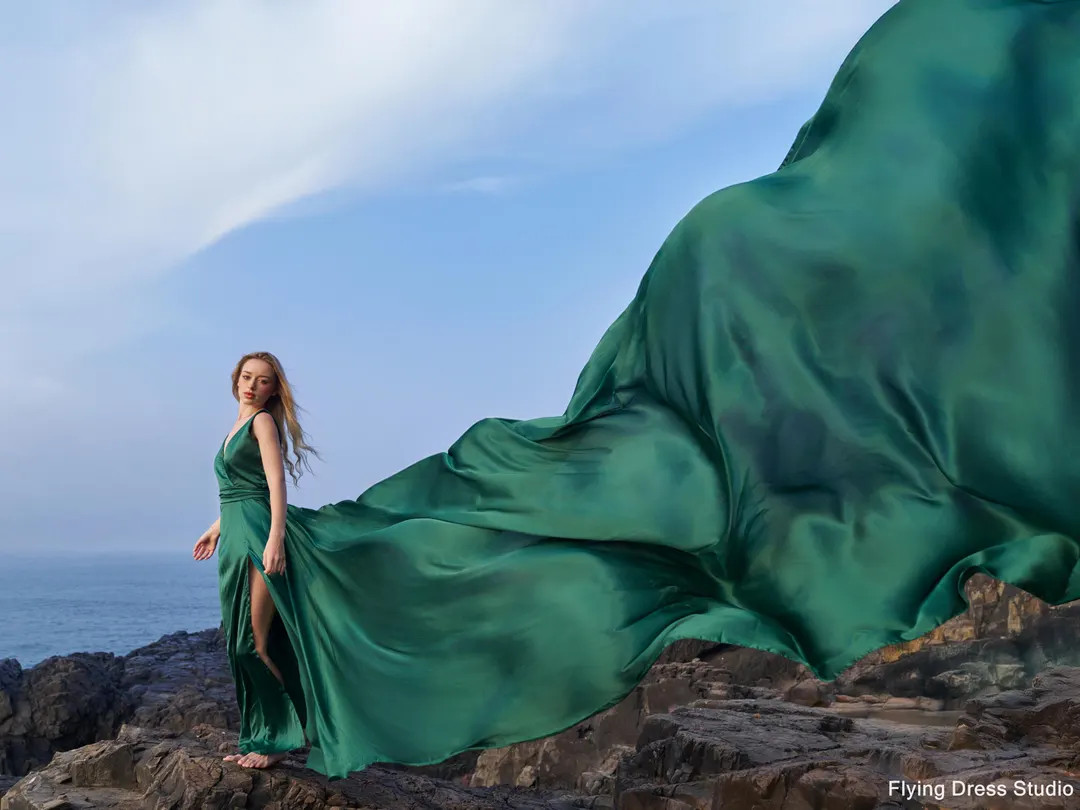 Long Flying Dress for Photoshoot \u2013 Dramatic Satin Gown With Long Train - Etsy | Etsy (Global)