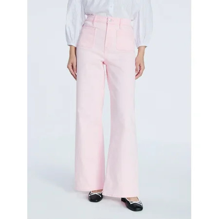 Free Assembly Women s and Women s Plus Wide Leg Jeans with Patch Pockets 30 32 and 34 Inseams Sizes 0-26 Plus | Walmart (US)
