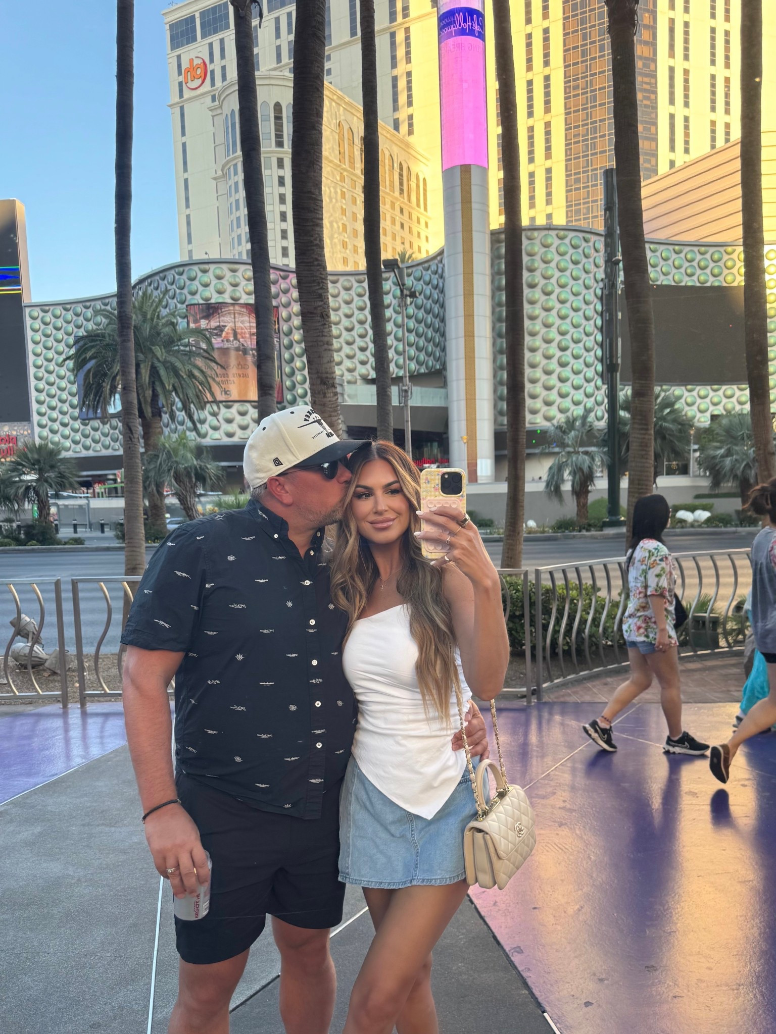 Loved this simple and cute look for our last night in Vegas! Size small top. Size small skort  