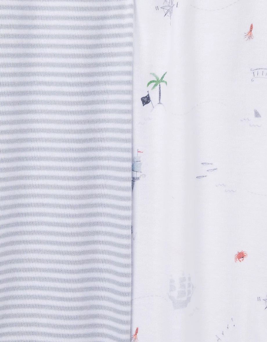 Organic Cotton Treasure Island & Stripe Sleepsuits \u2014 Set of 2 (0\u201324... | The White Company UK & ROW
